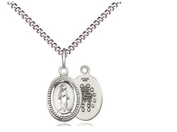 Miraculous Medal Sterling Silver Medal with 18” Chain