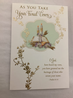 As You Take Your Final Vows - Greeting Card