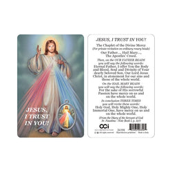 OCI Divine Mercy Prayer Card and Resin Medal