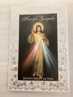 Heartfelt Sympathy, Divine Mercy - Sympathy Card