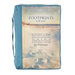 Bible Cover - Footprints, Xlarge