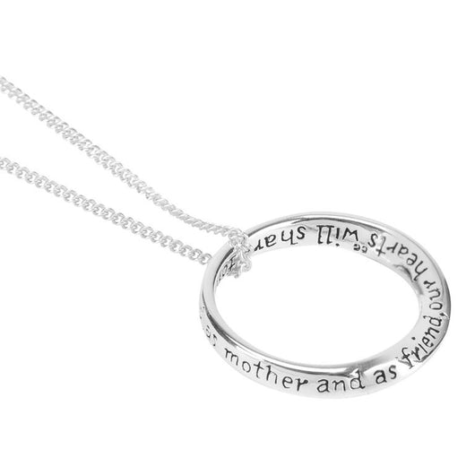 Forever Ring Necklace for Mom - Silver Plated with 18 inch Chain