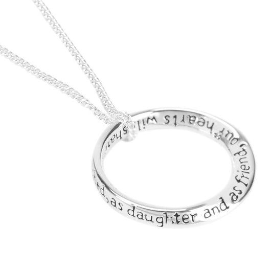 Forever Ring Necklace for Daughter - Silver Plated with 18 inch Chain