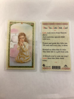 Bless This Child (Girl) Prayer Card