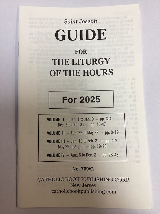 Saint Joseph Guide for the Liturgy of the Hours (4Volume), Large Print