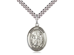 St. James the Greater Sterling Medal With 24” Heavy Curb Chain