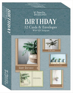 Birthday Greeting Cards Boxed Houseplants