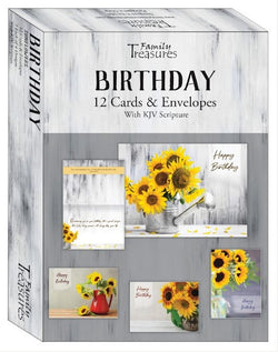 Birthday - Sunflowers - Boxed Cards (12)