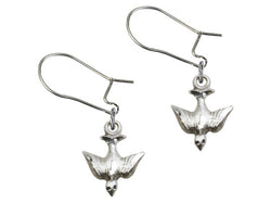 Holy Spirit Dove Sterling Silver Dangle Earrings