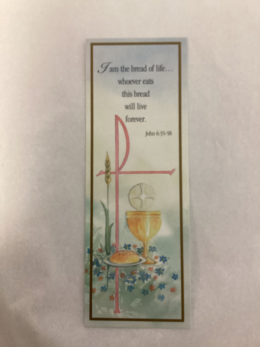 Watercolor Communion Bookmark - I am the bread of life …. Whoever eats this bread will live forever.  John 6:35-37