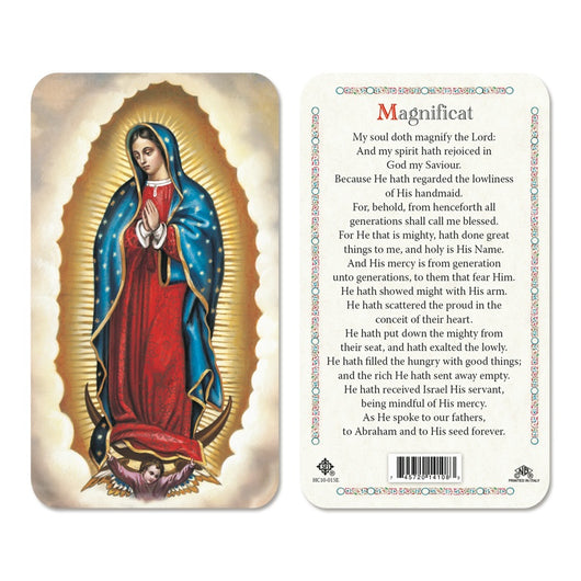 Our Lady of Guadalupe Magnificat Prayer Card - Laminated