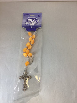 Orange Cat’s Eye Auto Rosary