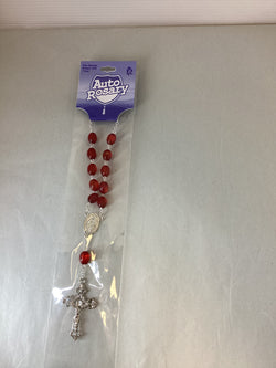 Red Cat’s Eye Auto Rosary