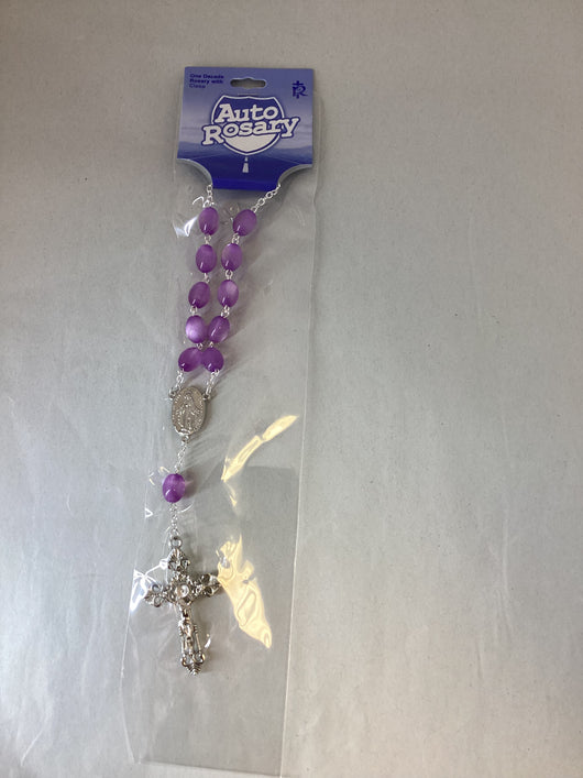 Dark Amethyst Cat’s Eye Auto Rosary