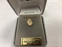 Miraculous Medal Gold Filled Necklace with 18” Chain