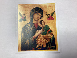 Our Lady of Perpetual Help large paper prayer card