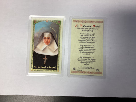 Saint Katharine Drexel Prayer Card