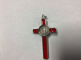 Saint Benedict Crucifix - 3" Pendant Red