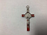 Saint Benedict Crucifix - 3" Pendant Red