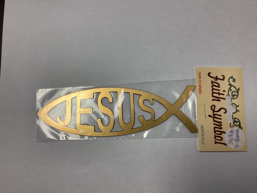 Monticelli Faith Symbol Jesus Fish Car Adhesive