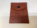 Divine Mercy Medal Rosary Pouch Brown Faux Leather