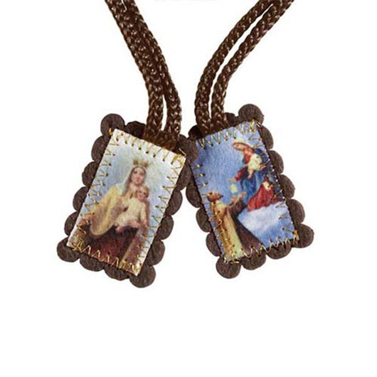 Mini Brown Wool Scapular