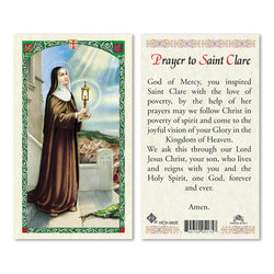 Saint Clare Prayer Card