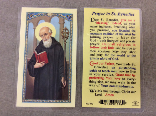 Saint Benedict Prayer Card Longer Prayer