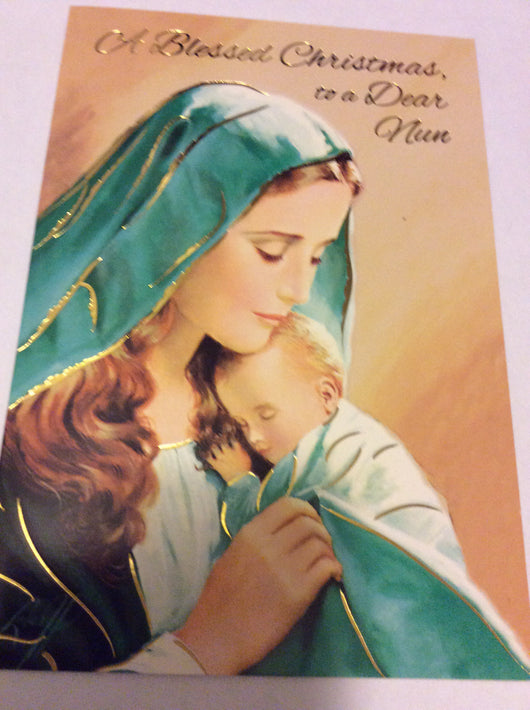 A Blessed Christmas To a Dear Nun - Christmas Greeting Card