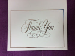 Card Thank You Silver Foil - Box