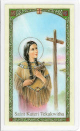 Saint Kateri Tekakwitha Prayer Card